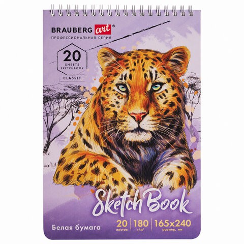 Скетчбук А5+ 20 листов, 180 г/м2 112993 цена за 6 шт , 